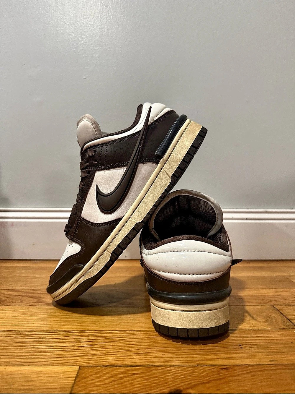 Nike Dunk Low Sneakers Brown & White US 5.5